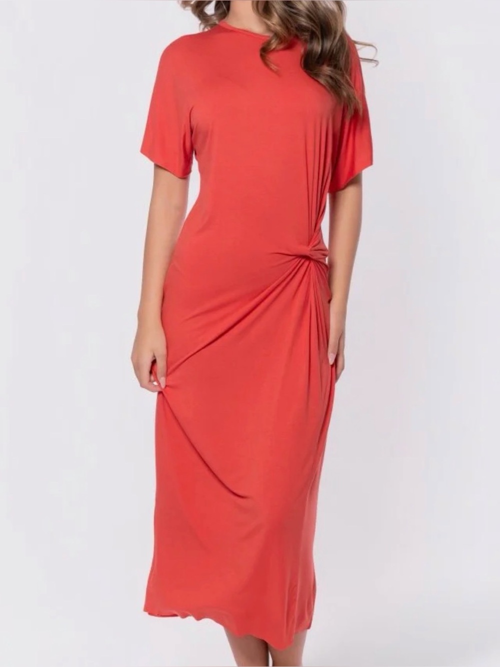 Gathered Asymmetrical Beach Dress